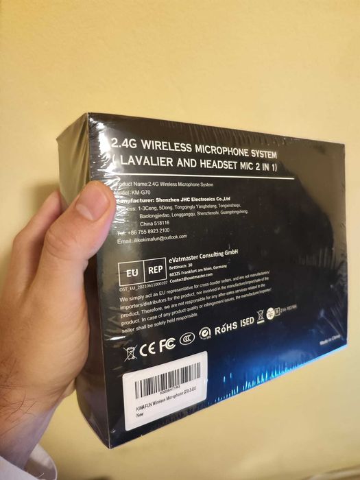 microfon cu casca wireless si lavaliera