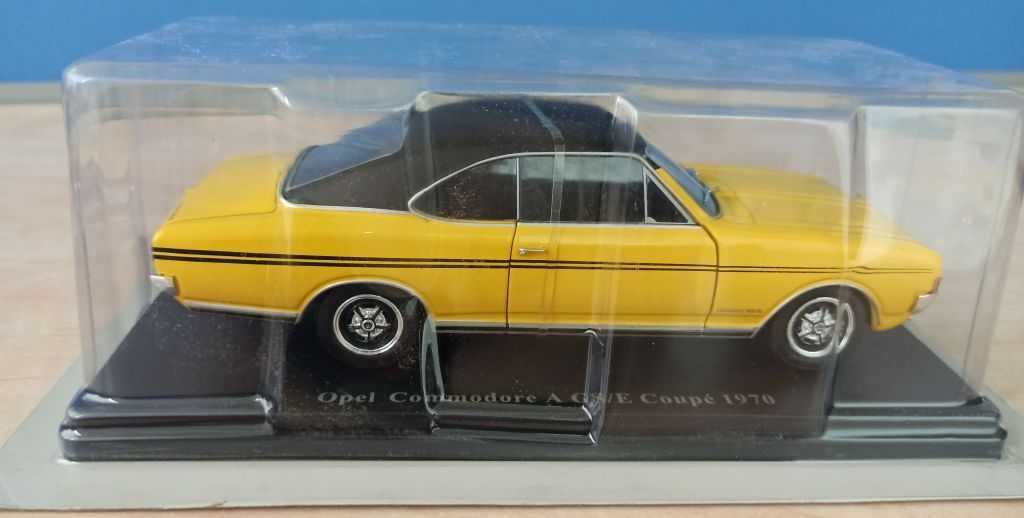 Macheta Opel Commodore A GS/E Coupe 1970 galben - IXO/Hachette 1/24