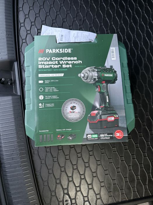 Parkside ударен гайковерт 20 v 400 nm