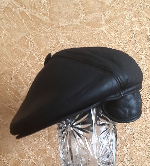 Мужская кепка натуральная кожа