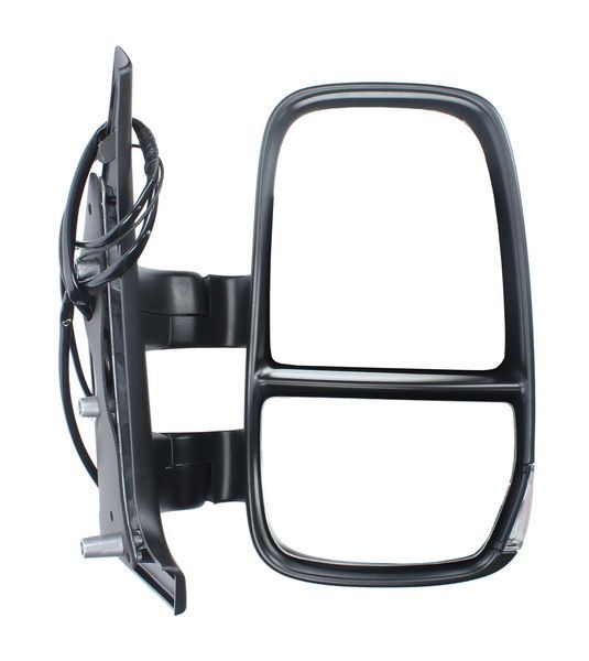 Oglinda exterioara Iveco Daily 05.2006-07.2014 Partea Dreapta geam Crom Convex, reglare Electrica Cu Incalzire, radio, model scurt, mufe 1 gaura/1 pin + 4 gauri/4 pini + 7 gauri/ 7 pini + 8 gauri/ 8 pini