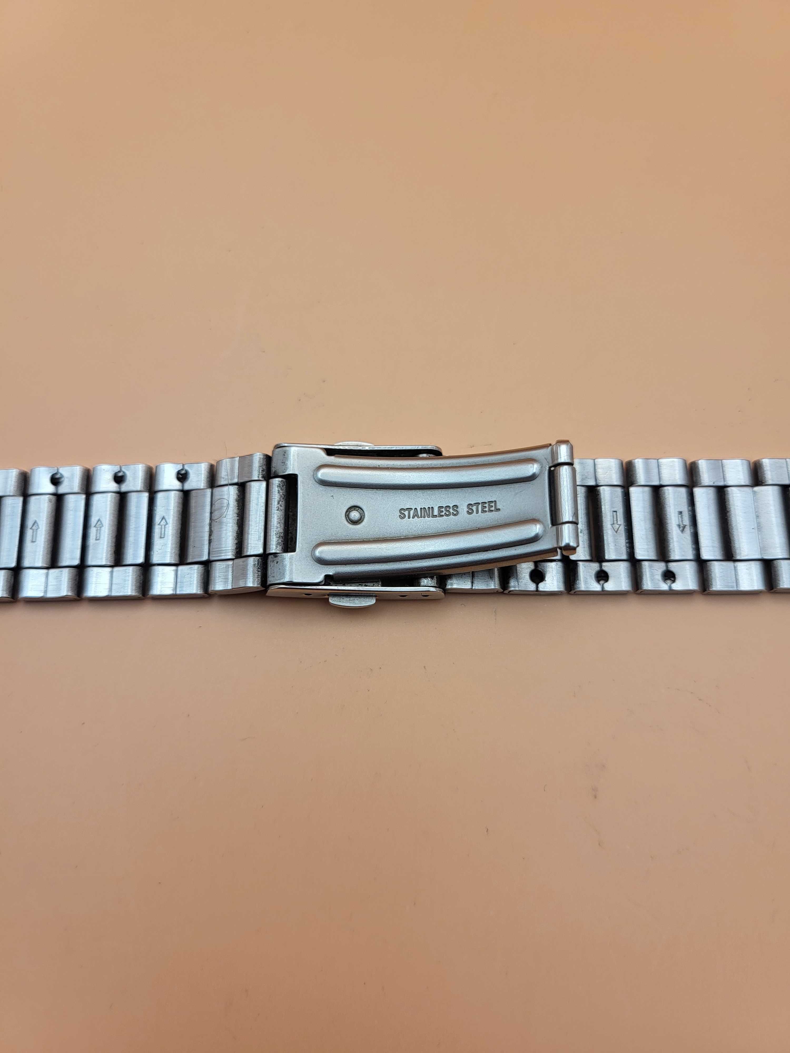 CASIO Bratara Pentru Ceas , 20mm Capat Curbat Stainless Steel ,Vintage