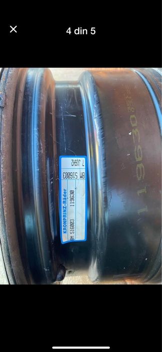 4 Roti/Jante Otel-Originale Bmw pe 16 cu Capace