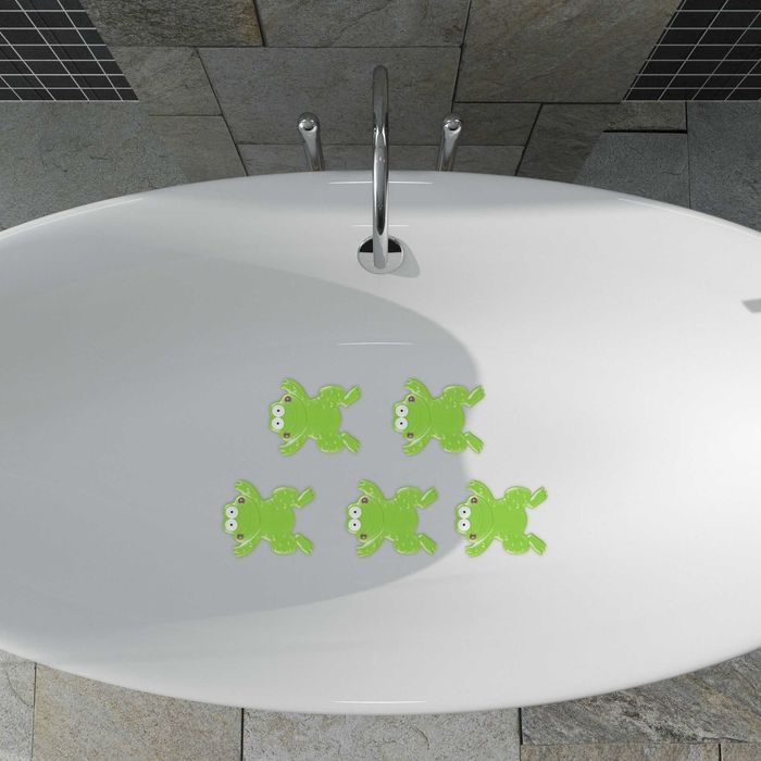 Set 5 stickere antiderapante pentru cada si dus broscute verzi 14x12cm