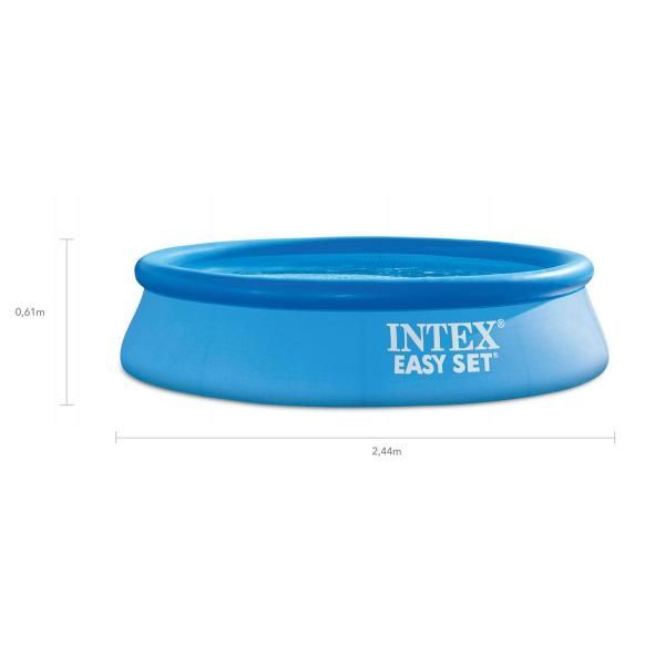 Басейн "Intex" с филтрираща помпа-244х61 см./басейн с надуваем ринг