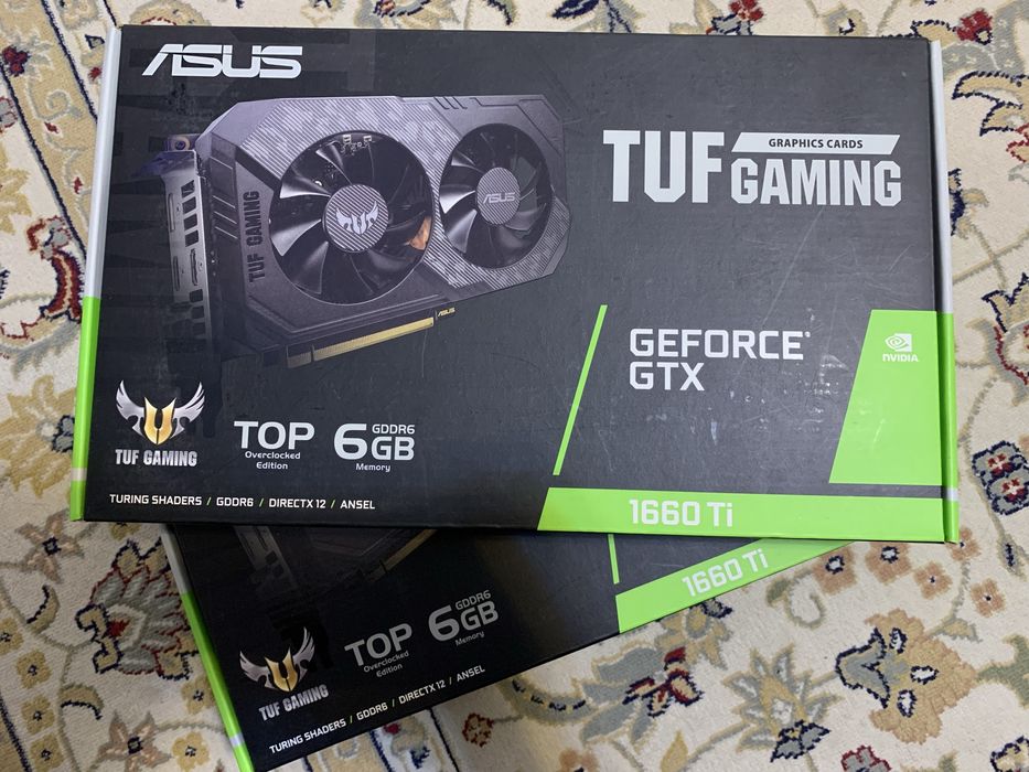 Видеокарта GeForce GTX 1660ti, 6 Gb, Asus