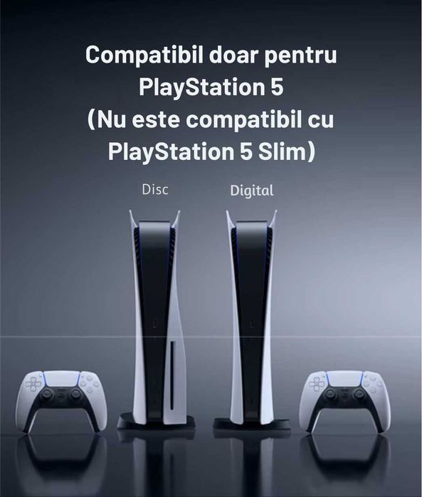 Stand racire cu 2 porturi de incarcare multifunctional pt PlayStation5