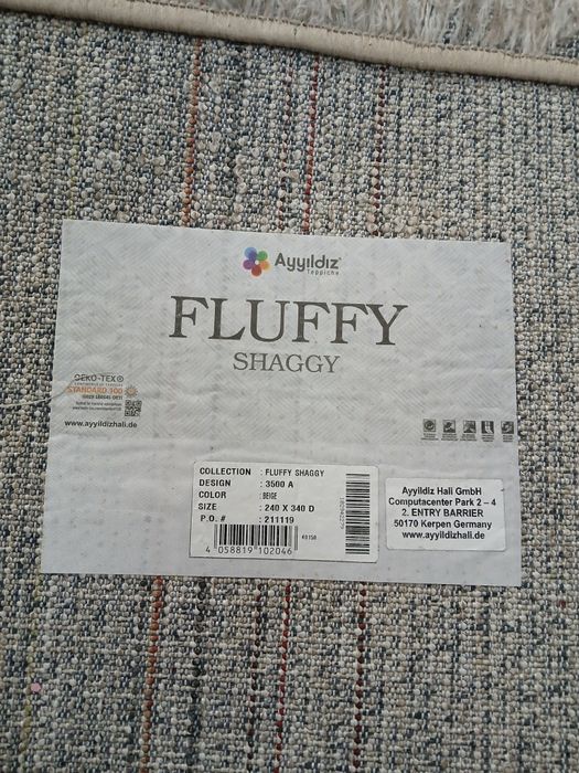 Covor Shaggy Bej-Gri 240 x 340