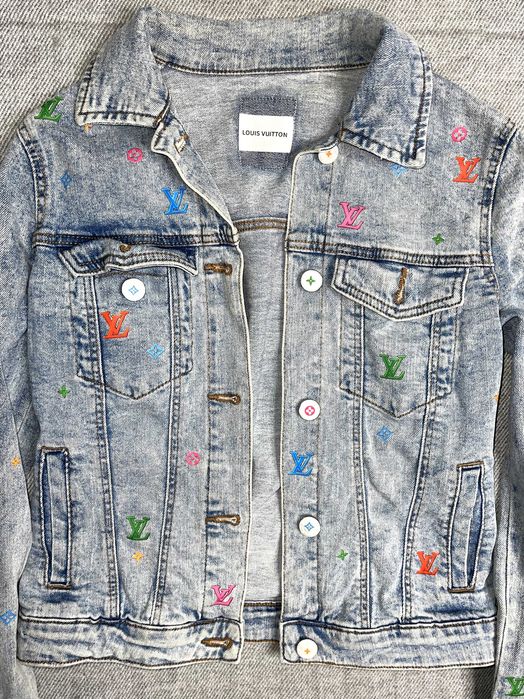 LV Louis Vuitton деним яке дънково горница дълъг ръкав ЛВ луис вютон