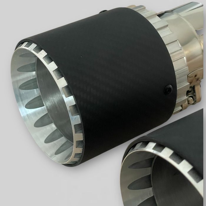 Ornament evacuare fibra de carbon 63 - 101 tips toba vw bmw audi