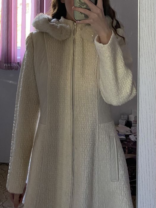 Дамско бяло палто - Riva 95