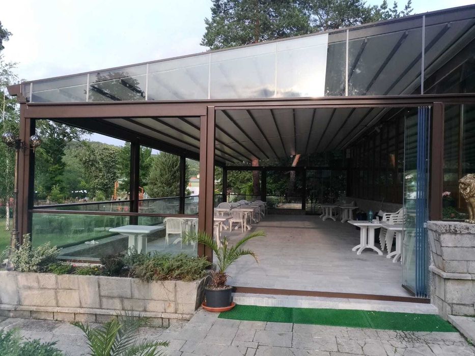 Pergola terasa/ inchideri sticla securizata / ghilotina / armonica