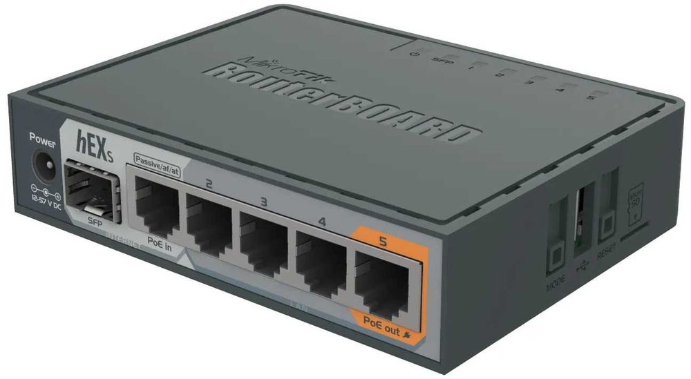 Маршрутизатор MikroTik hEX S