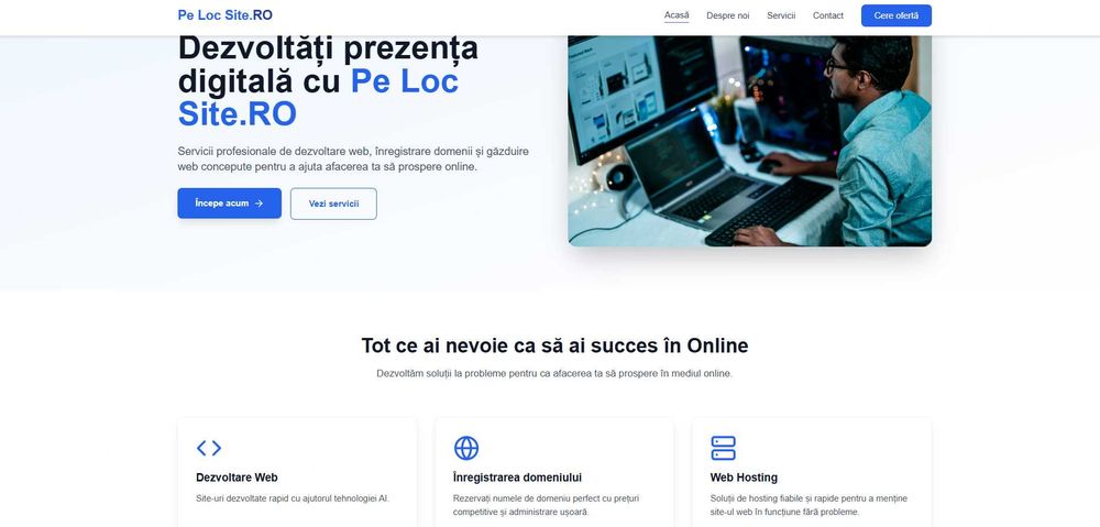Servicii de dezvoltare web, optimizare SEO pentru site-uri, host