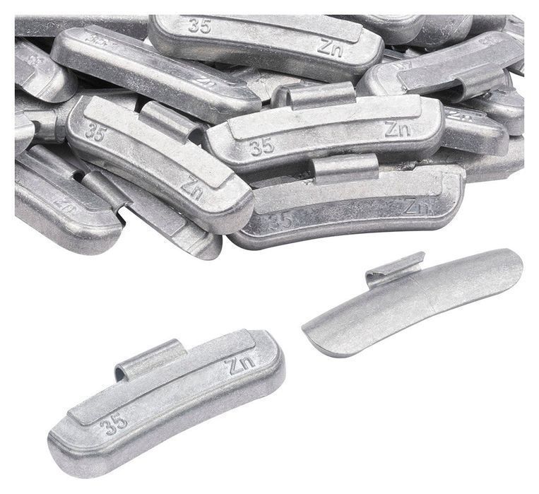 Cutie contragreutati pentru jante de tabla 35 grame - 50 buc - zn