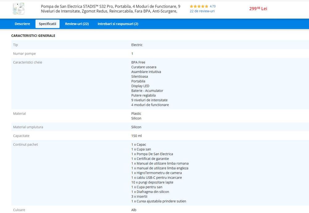 Pompa de San Electrica STADIS™ S32 Pro