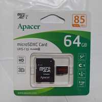 Карта памяти Apacer micro SDXC 64Gb class 10, продам