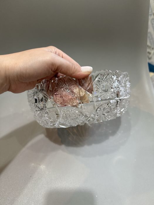 Хрустальная салатница/ваза, винтаж