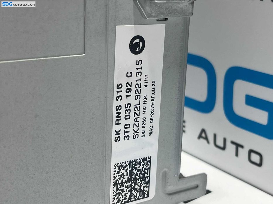 Navigatie Amundsen+ RNS315 Radio CD Player Skoda Fabia 2 2007 - 2015 Cod 3T0035192C