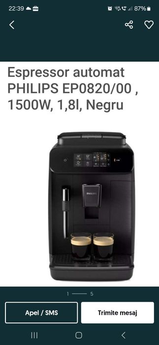 Reparații aparate cafea philips