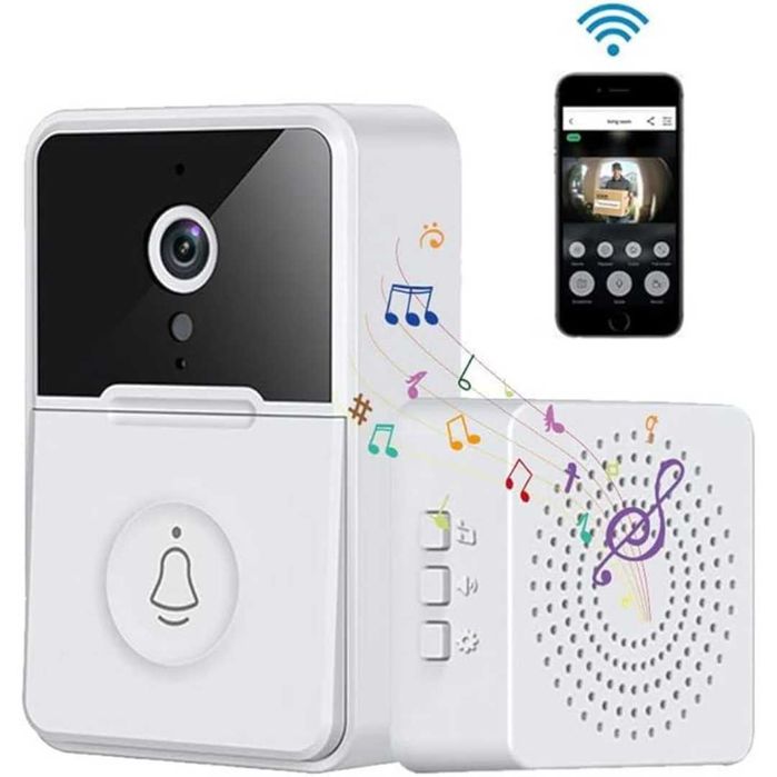 Sonerie video Wi-Fi inteligentă cu amplificator de cameră Night Vision