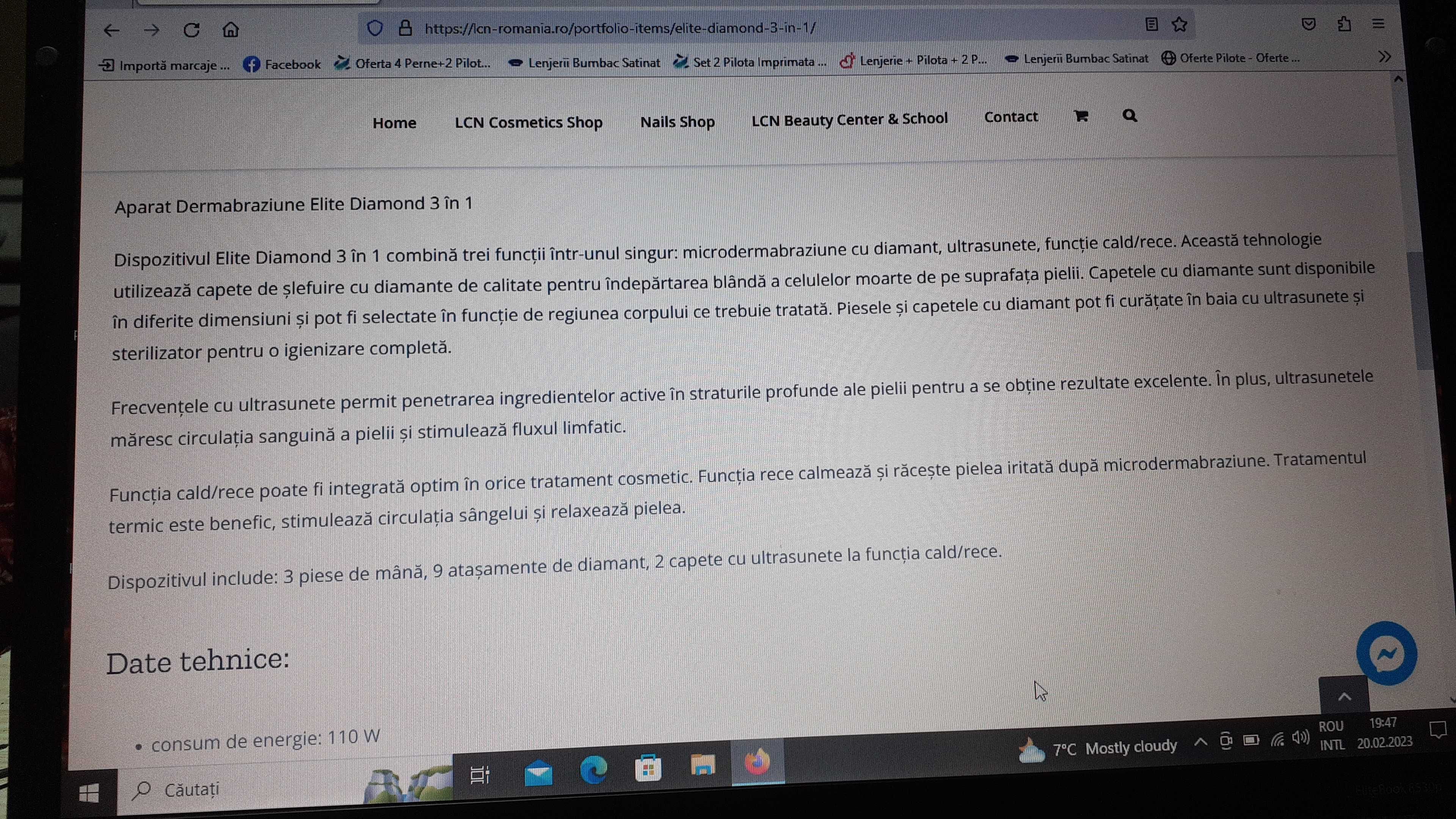 Aparat înfrumusețare - cosmetică