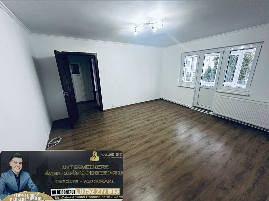 Ofertă specială – 3 camere renovat  în Carei, zona Zăgănescu