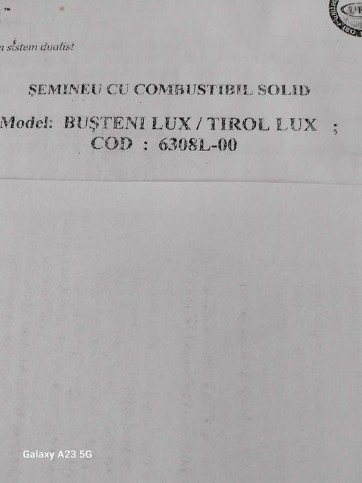 Semineu termo cu lemne