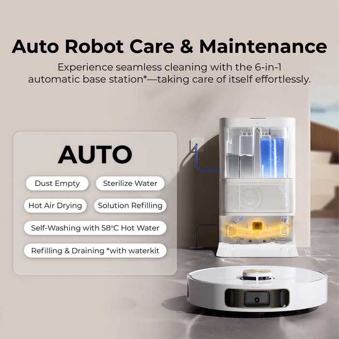 Прахосмукачка робот Dreame L10s Pro Ultra Heat с Топла вода, MopExtend