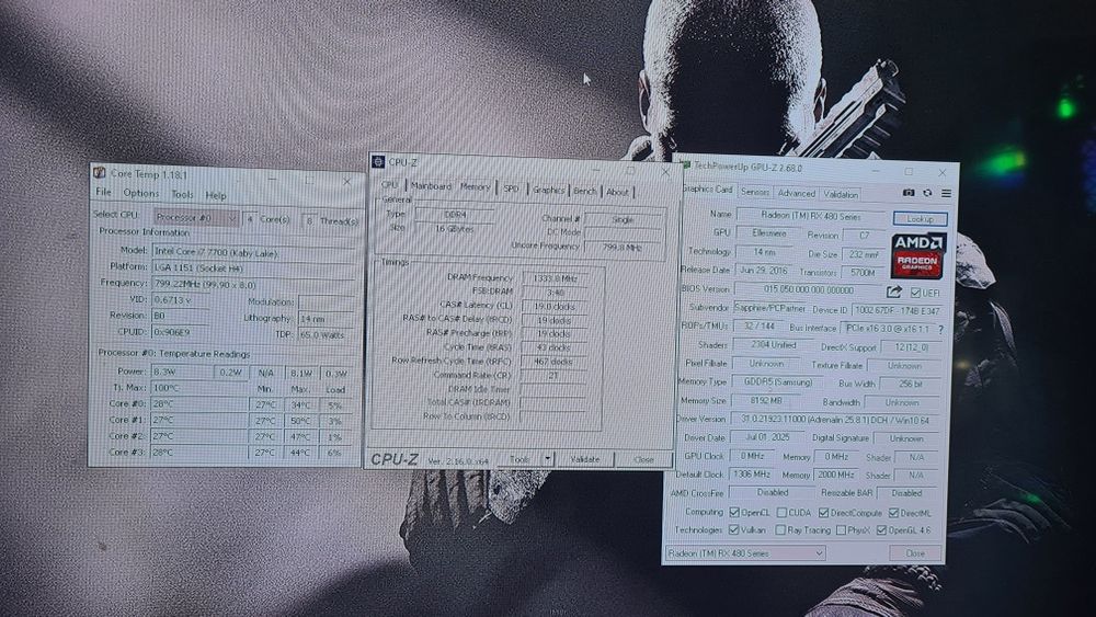 Unitate PC Gaming i7 7700 video 8GB RX 480 16GB RAM SSD