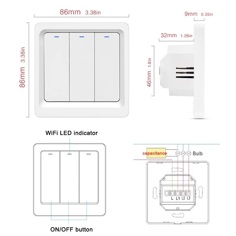 Smart light switch works with homekit