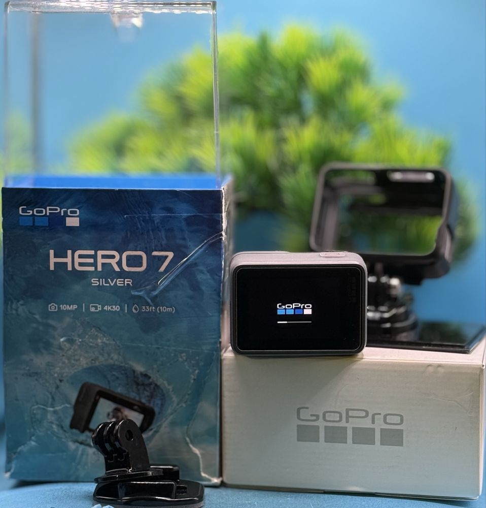 Спортна видео камера GoPro HERO7, 4K, GPS, Silver Edition