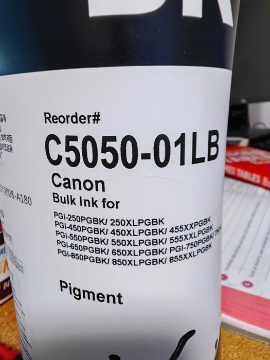 Cerneala InkTec reumplere Canon PGI-550/PGI-555PGBK neagra 1 litru