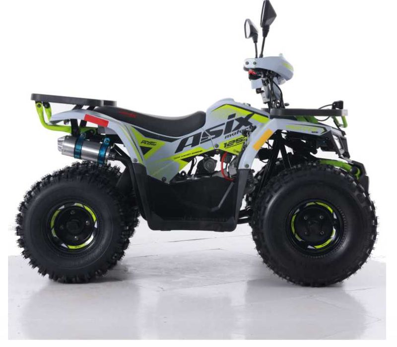 Atv Asix Hunter 125cc, roti 8 inch, 1+1 viteze, culoare gri/lime