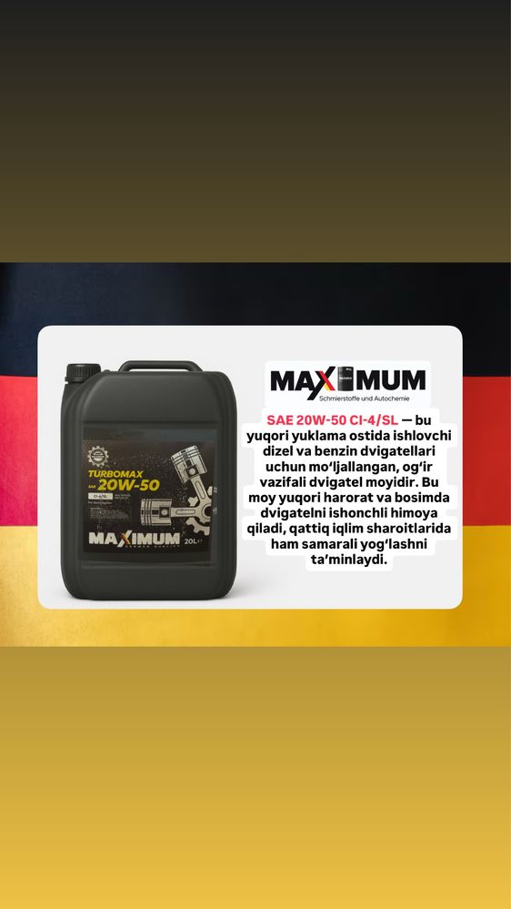 Maximum mator moylari