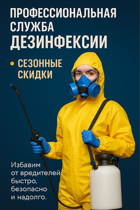 Клопы тараканы дезинфекция 24/7 Плесень  қандала клап таракан мышь ос