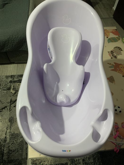 Set Cadita 102 cm cu suport metalic si suport anatomic Duck Mov