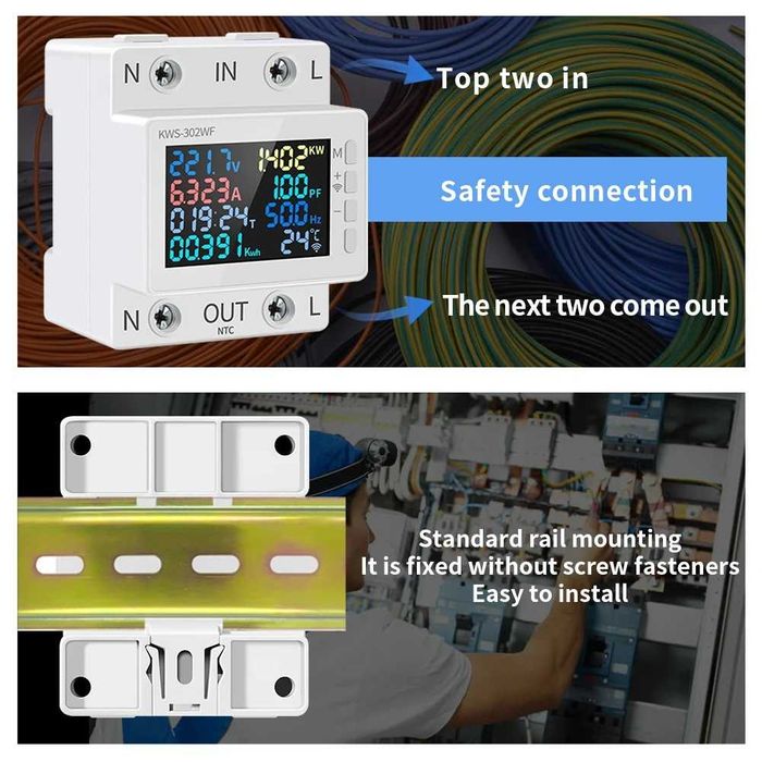 Contor monofazat de energie electrica inteligent Wi-Fi