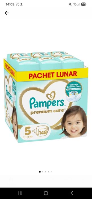 Vând Pampers premium sau pants 360° mărimea 2,3,4,5 și 6
