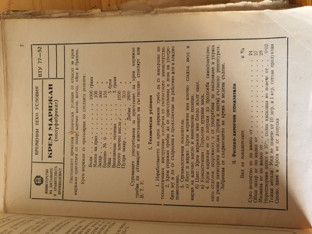 Сладкарска книга от 1953г