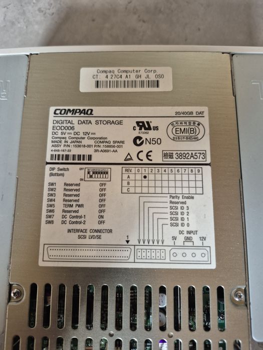Compaq EOD006 digital data storage SCSI