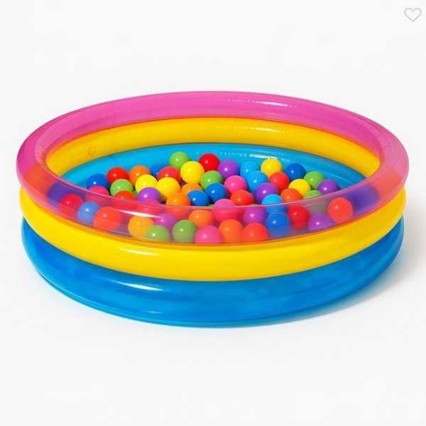 Детски надуваем басейн Mercado Trade, С цветни топки, 60 топки