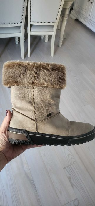 Cizme Rieker din piele sintetica si Cizme Rieker imblanite,dama,mar 39