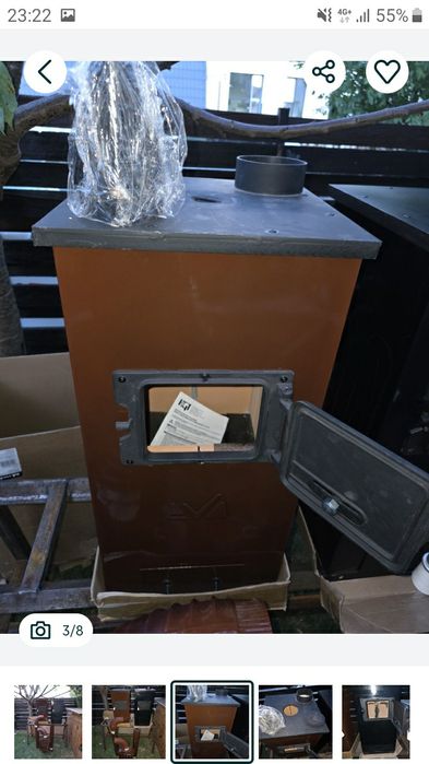 Sobă - godin de tablă cu samota