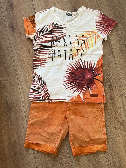 Комплект футболка, шорты. Фирма Gulliver.  Рост 152