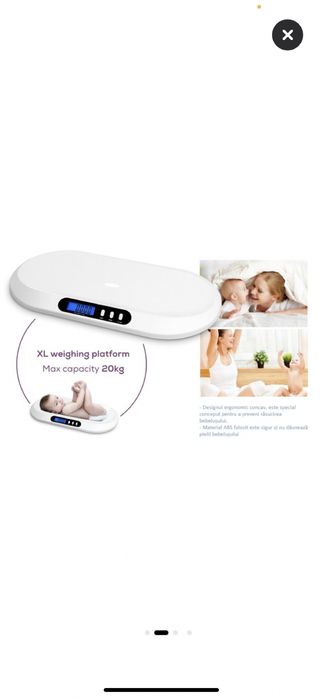 Cantar digital pentru bebelusi 101Pulse, funcție Țara, bluetooth