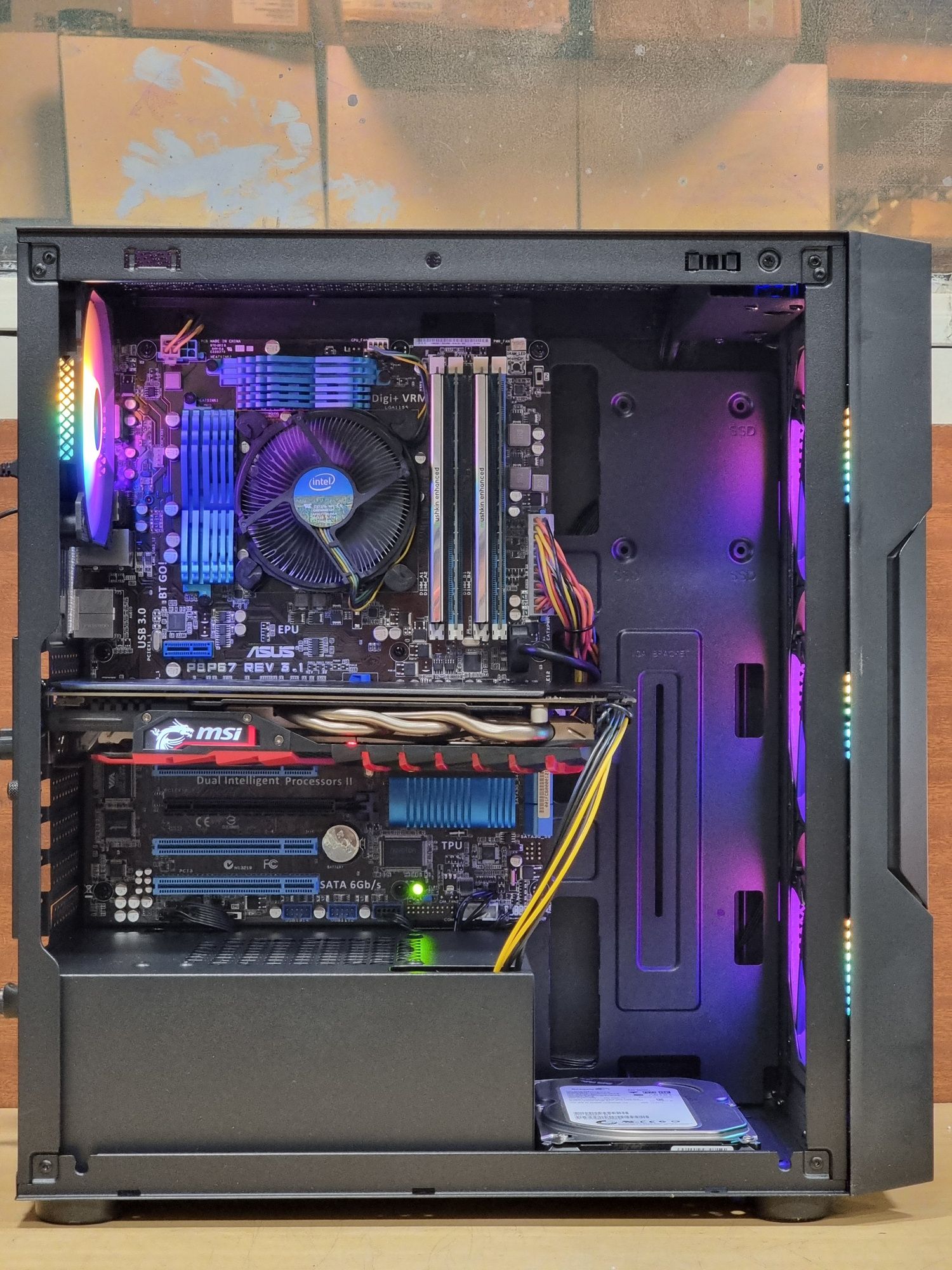 Геймърски Компютър/I7 2600K/16GB RAM/SSD-256GB+500GB/GTX 1060 6GB