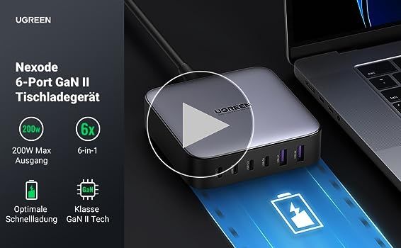 UGREEN Nexode USB C зарядно устройство 200W