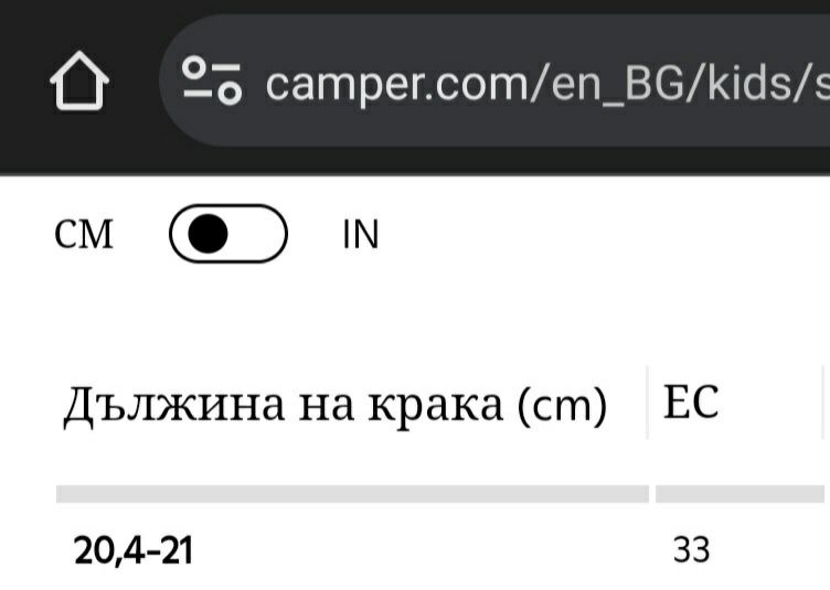 Детски боти-обувки Camper 33 номер