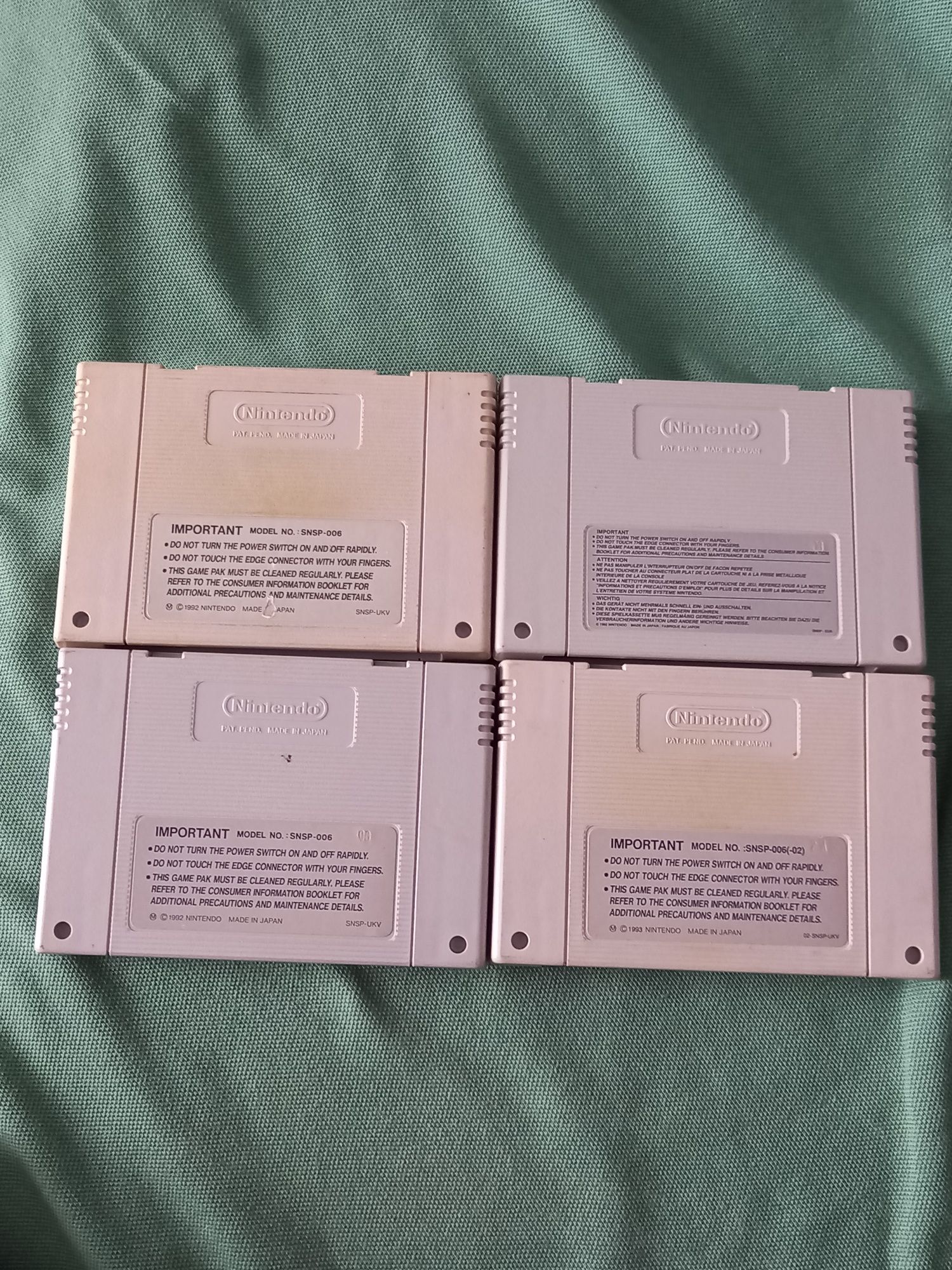 Lot 4 Casete/Jocuri Nintendo/Super Nintendo